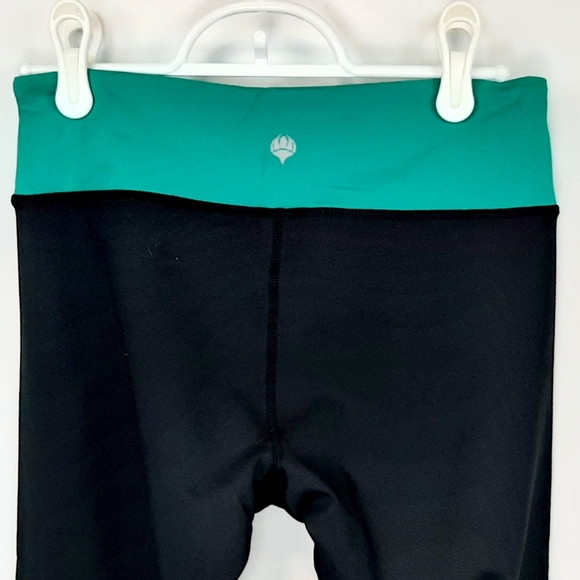 NWT FORWARD Joy Leggings Women's Size Small Black/Teal Polyester Yoga Athleisure - Picture 7 of 11